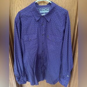 Cinch purple western snap long sleeve shirt.